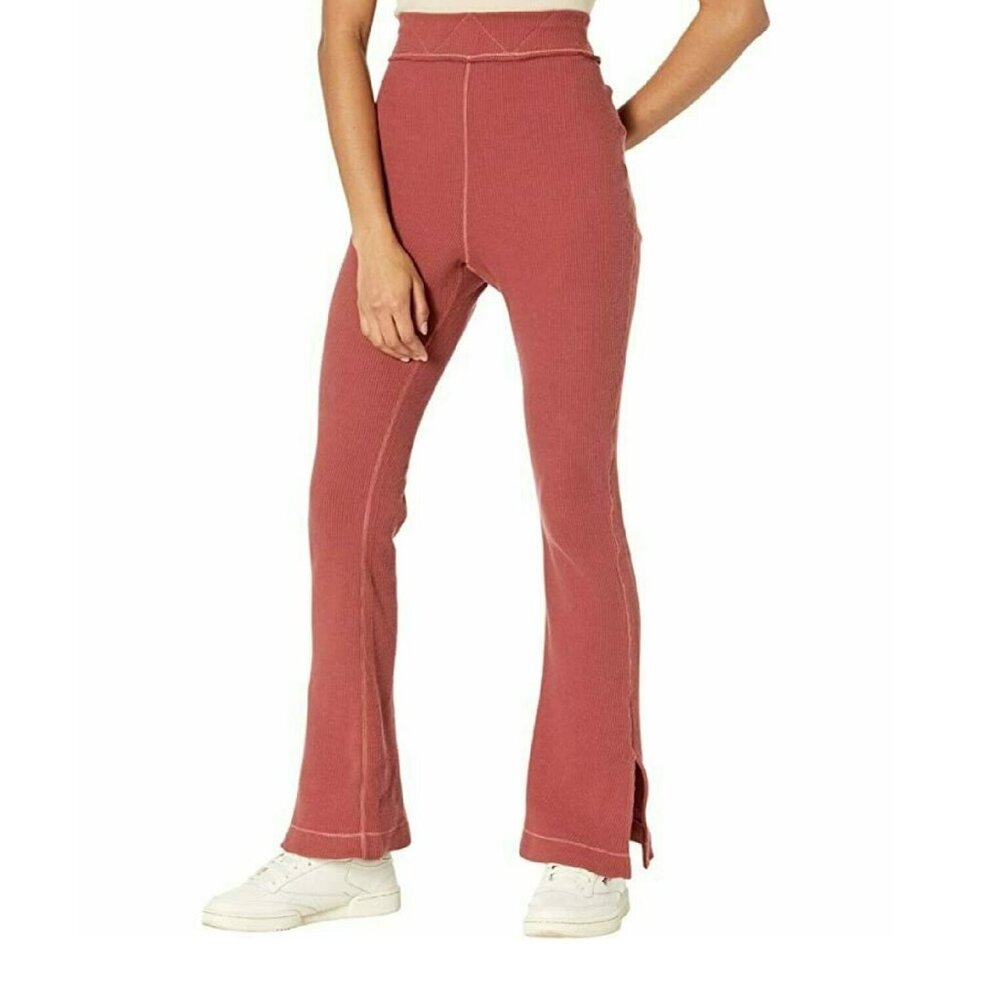 Free People Under The Stars Slim High Rise Thermal Fit & Flare Leggings L NEW